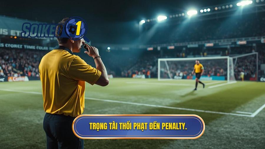 1. Trọng tài thổi phạt đền penalty.