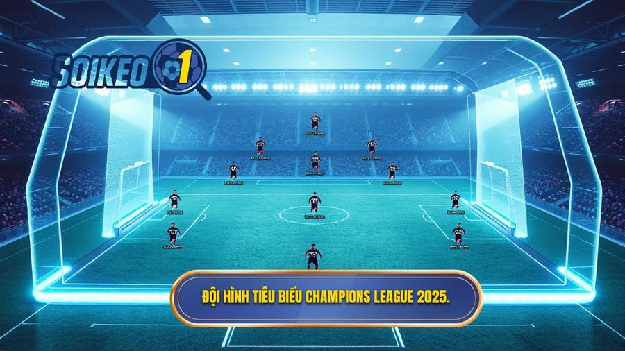 Chi tiết Top 10 đội hình tiêu biểu Champions League 2025 dựa trên sơ đồ chiến thuật