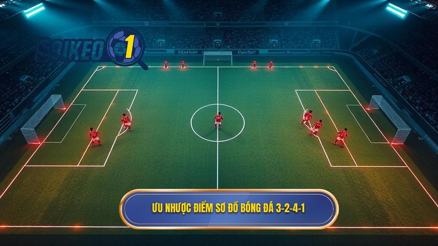 Ưu điểm và nhược điểm của Chiến thuật bóng đá 3-2-4-1
